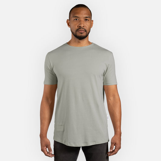 Legacy Tee Curved Hem - Sage