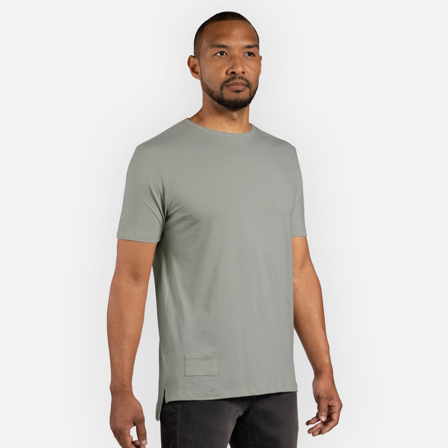 Legacy Tee Split Hem - Sage