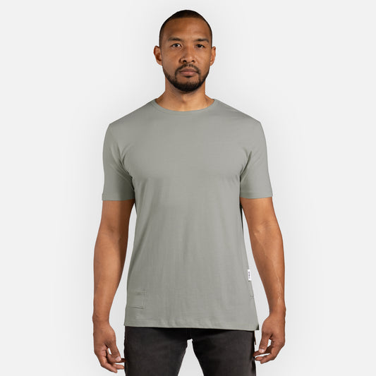 Legacy Tee Split Hem - Sage