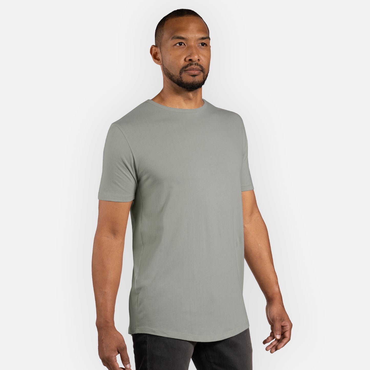 Signature Tee Curved Hem - Sage