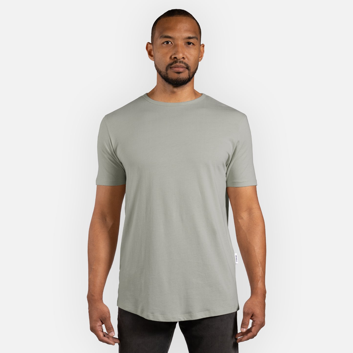 Signature Tee Curved Hem - Sage