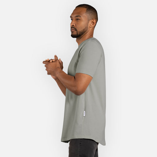 Signature Tee Curved Hem - Sage