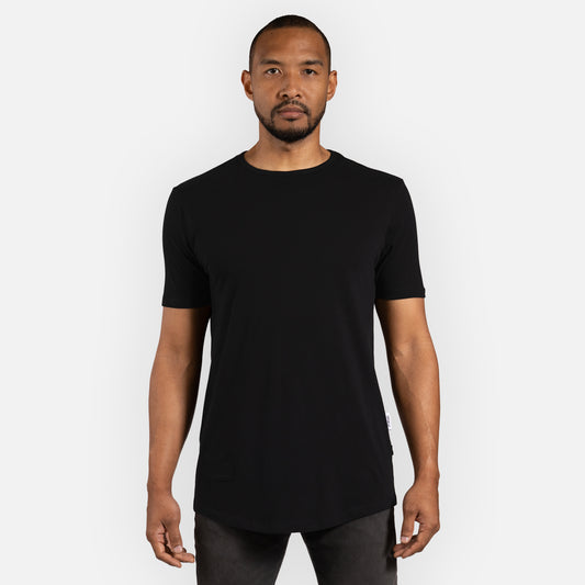 Legacy Tee Curved Hem - Black