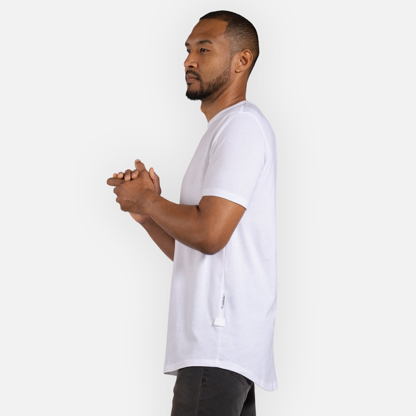 Legacy Tee Curved Hem - White