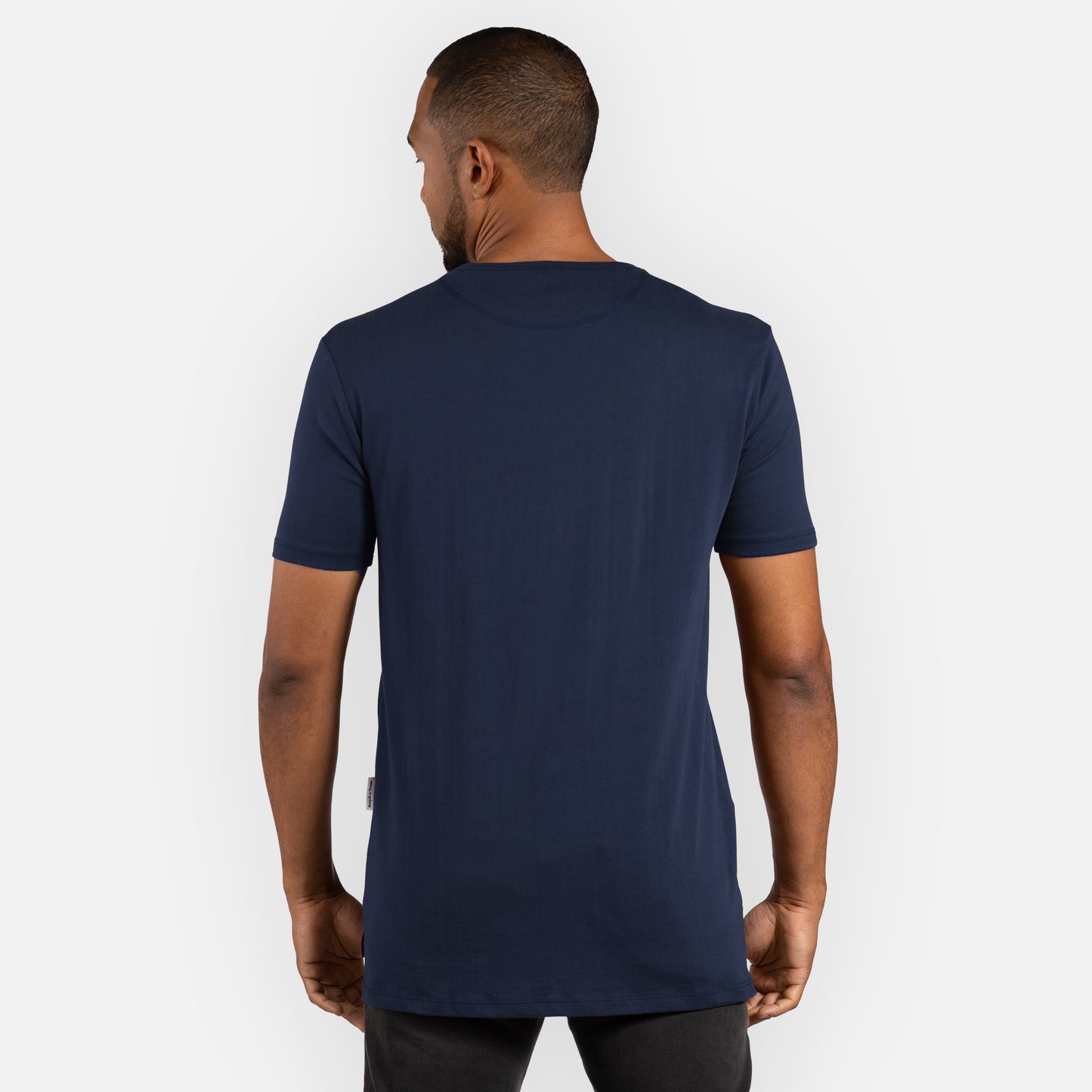 Signature Tee Split Hem - Navy