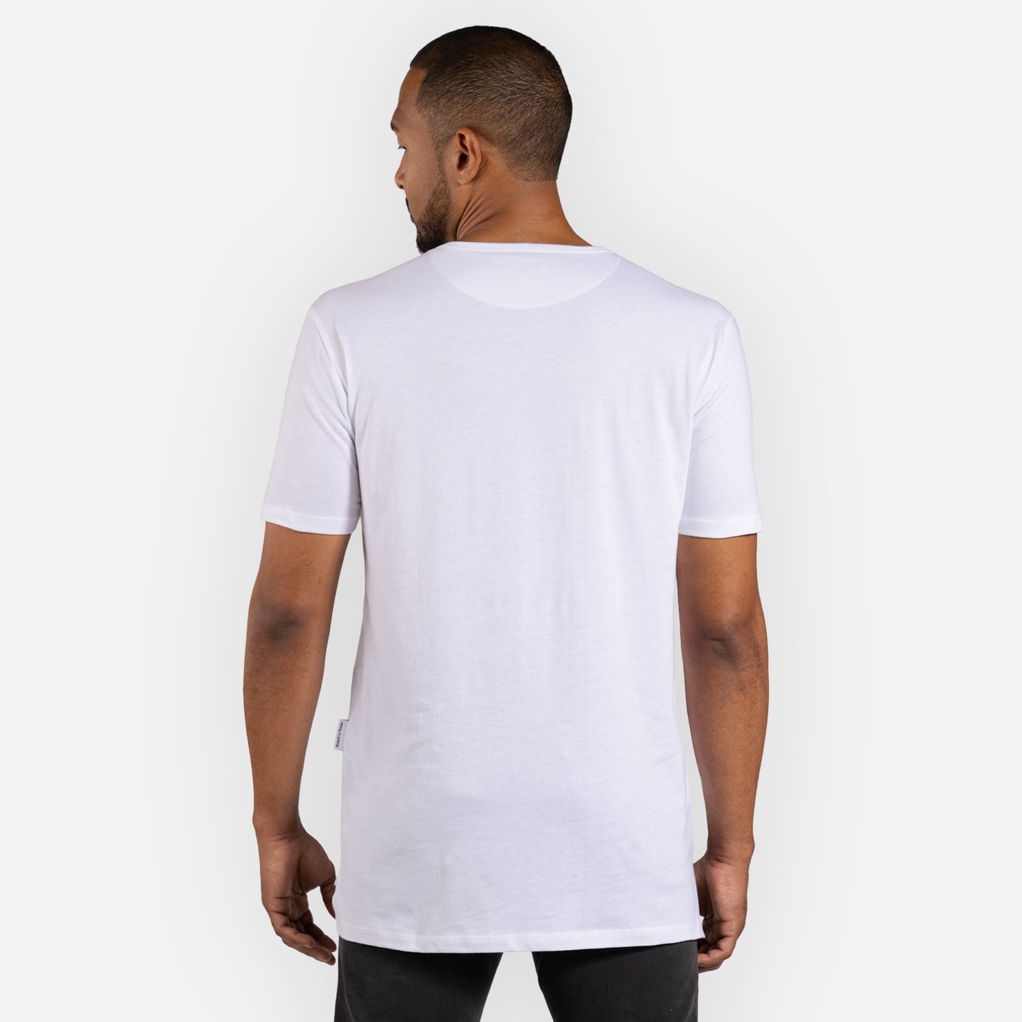 Signature Tee Split Hem - White