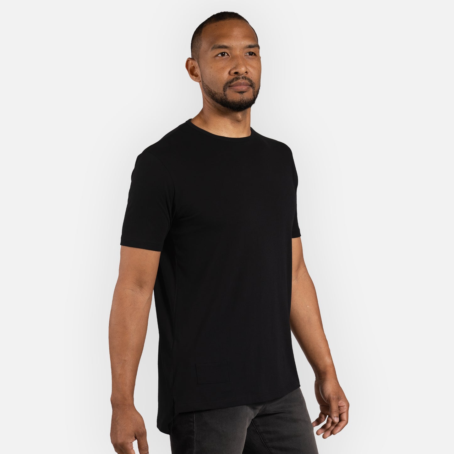 Legacy Tee Split Hem - Black