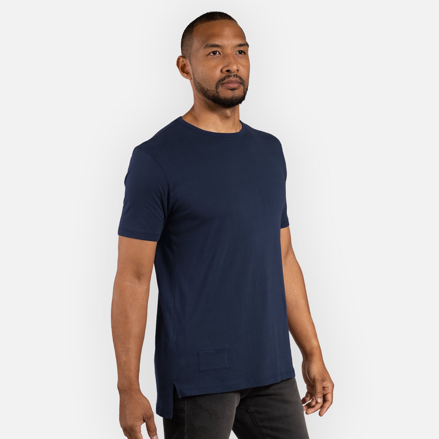 Legacy Tee Split Hem - Navy