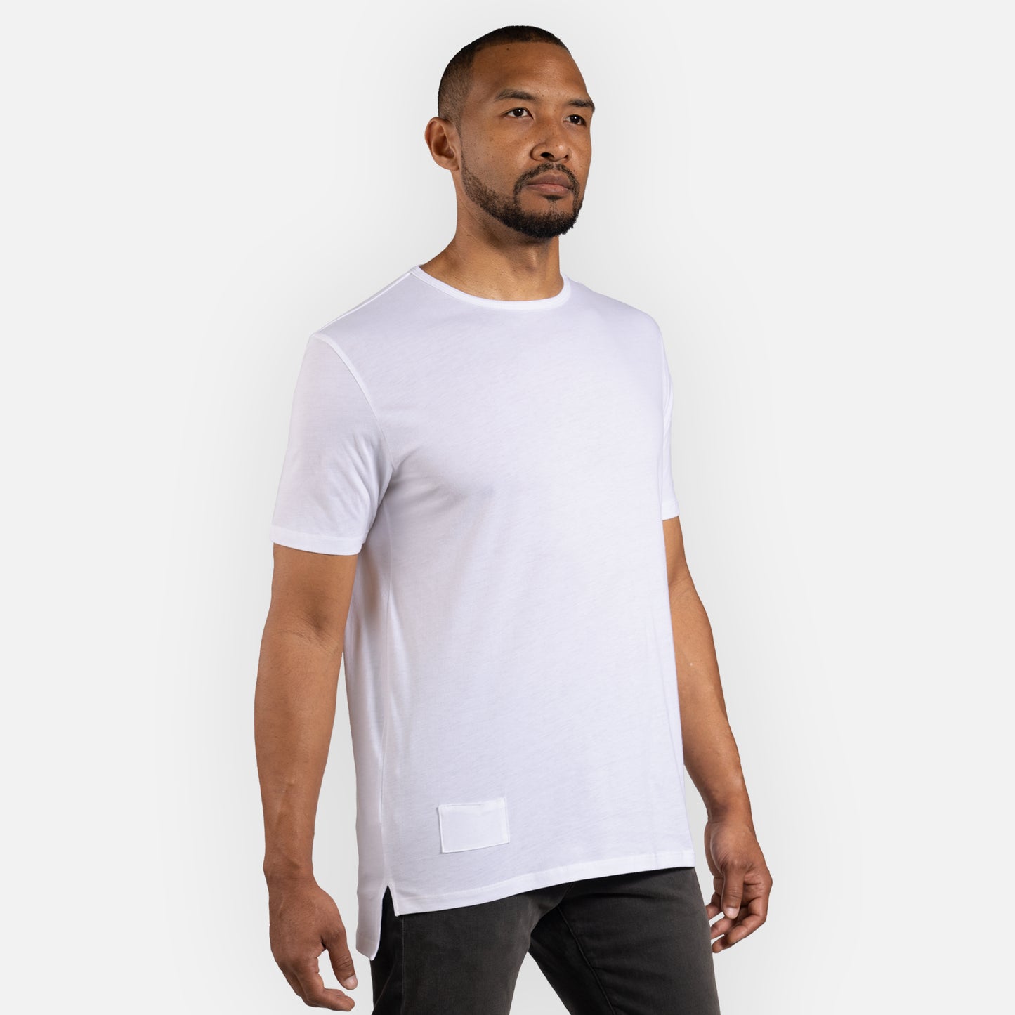 Legacy Tee Split Hem - White