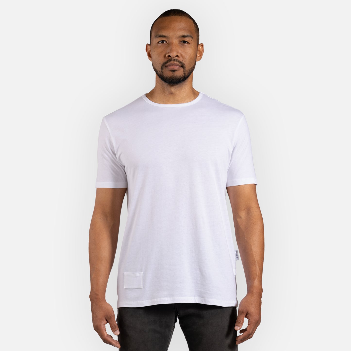 Legacy Tee Split Hem - White