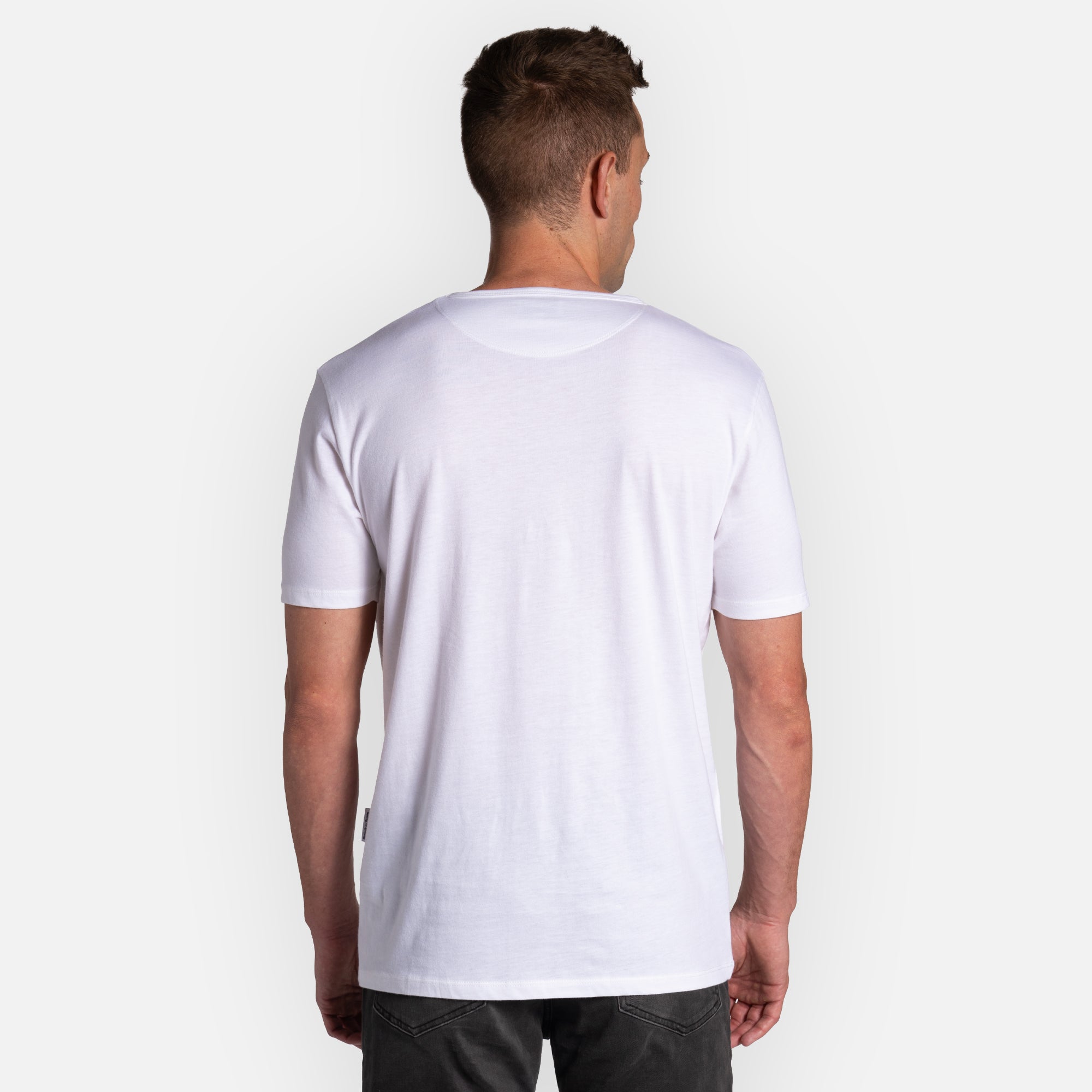 Branded white t store shirt