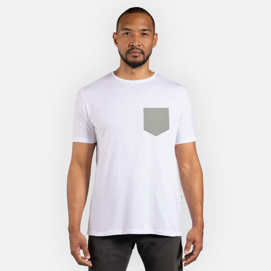 Pocket Tee Classic Hem - Wht/Sge