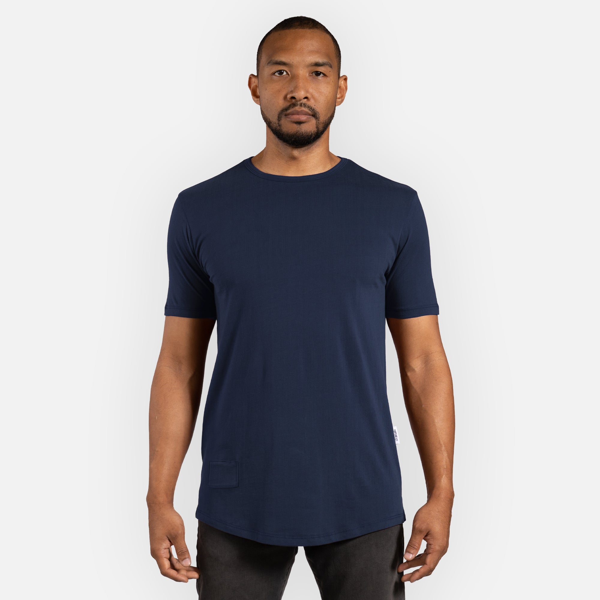 Legacy Tee Curved Hem - Navy – FORTUNE 421