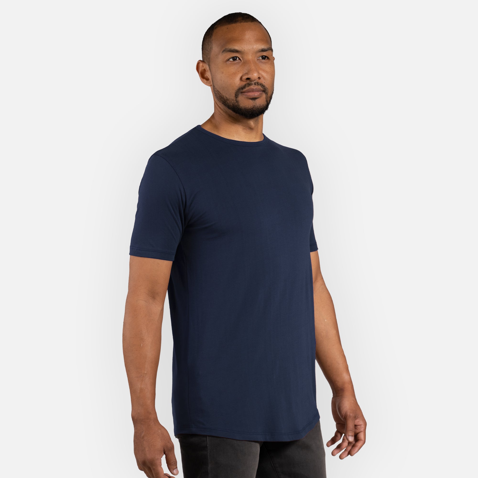 Signature Tee Curved Hem - Navy – FORTUNE 421